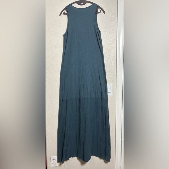 Velvet by Graham and Spencer Chic Teal Maxi Dress, Vintage Slub. Lightweight. S - Picture 14 of 16